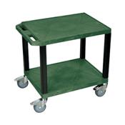 H.Wilson CSWT26HG Hunter Green Tuffy Cart with Chrome Casters