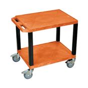 H.Wilson CSWT26OR Orange Tuffy Cart with Chrome Casters