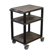 H.Wilson CSWT34 Black Tuffy Cart with Chrome Casters