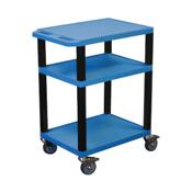 H.Wilson CSWT34BU Blue Tuffy Cart with Chrome Casters