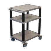 H.Wilson CSWT34GY Gray Tuffy Cart with Chrome Casters