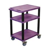 H.Wilson CSWT34P Purple Tuffy Cart with Chrome Casters