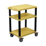H.Wilson CSWT34Y Yellow Tuffy Cart with Chrome Casters