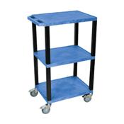 H.Wilson CSWT42BU Blue Tuffy Cart with Chrome Casters