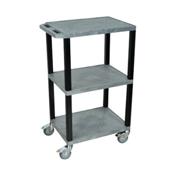 H.Wilson CSWT42GY Gray Tuffy Cart with Chrome Casters