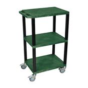 H.Wilson CSWT42HG Hunter Green Tuffy Cart with Chrome Casters