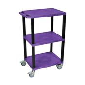 H.Wilson CSWT42P Purple Tuffy Cart with Chrome Casters
