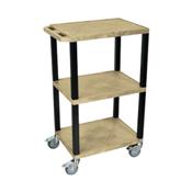 H.Wilson CSWT42TN Tan Tuffy Cart with Chrome Casters