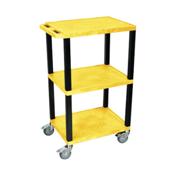 H.Wilson CSWT42Y Yellow Tuffy Cart with Chrome Casters
