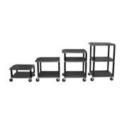 H.Wilson WT1642E Black Adjustable Height Tuffy Multi-Purpose Cart