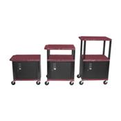H.Wilson WT2642BYCE Burgundy Adjustable Height Tuffy Multi-Purpose Cart
