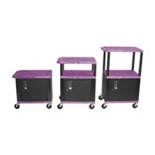 H.Wilson WT2642PCE Purple Adjustable Height Tuffy Multi-Purpose Cart