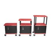H.Wilson WT2642RCE Red Adjustable Height Tuffy Multi-Purpose Cart