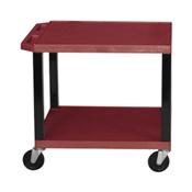 H.Wilson WT26BYE Burgundy Multi-Purpose Utility Cart