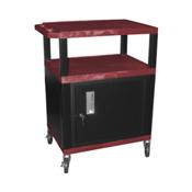 H.Wilson WT34BYCE Burgundy Multi-Purpose Utility Cart