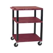 H.Wilson WT34BYE Burgundy Multi-Purpose Utility Cart