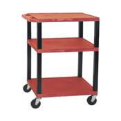 H.Wilson WT34RE Red Multi-Purpose Utility Cart
