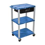 H.Wilson WT42BUE-WTD Blue Multi-Purpose Utility Cart