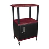 H.Wilson WT42BYCE Burgundy Multi-Purpose Utility Cart