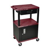 H.Wilson WT42BYCE-WTD Burgundy Multi-Purpose Utility Cart