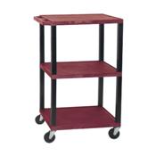 H.Wilson WT42BYE Burgundy Multi-Purpose Utility Cart
