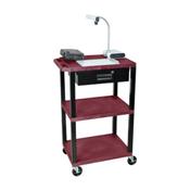 H.Wilson WT42BYE-WTD Burgundy Multi-Purpose Utility Cart
