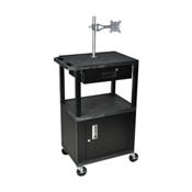 H.Wilson WT42CE-WTD Black Multi-Purpose Utility Cart
