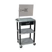 H.Wilson WT42GYME-WTD Gray Multi-Purpose Utility Cart