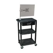 H.Wilson WT42ME/WTD Black Multi-Purpose Utility Cart