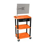 H.Wilson WT42ORME-WTD Orange Multi-Purpose Utility Cart
