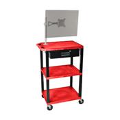 H.Wilson WT42RME-WTD Red Multi-Purpose Utility Cart