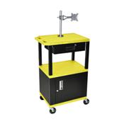 H.Wilson WT42YCME-WTD Yellow Multi-Purpose Utility Cart