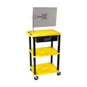 H.Wilson WT42YME-WTD Yellow Multi-Purpose Utility Cart