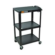 Luxor AVJ42C Medium Adjustable Steel Table With Cabinet