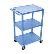 Luxor HE42 3 Shelf Small Utility Cart