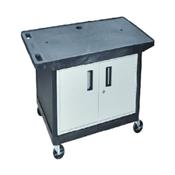 Luxor LE27CWT 2 Shelf A/V Cart with Cabinet