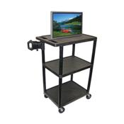 Luxor LE48-B Three Shelf A/V Cart