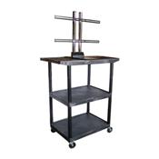 Luxor LE48WTUD-B Open Shelf Mobile Plasma/LCD Cart