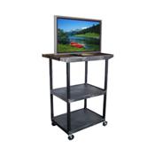 Luxor LE54WT-B 3 Shelf Medium A/V Cart