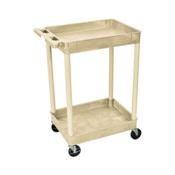 Luxor STC11-P 2 Shelf Plastic Tub Utility Cart