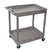 Luxor TC11-G 2 Shelf Plastic Tub Utility Cart