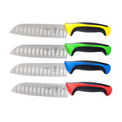 Mercer 7" Millenia Primary4 Santoku Granton Edge Knife