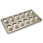 Matfer Bourgeat Heavy Madeleine Sheet - Bakes 12 cookies of 2-3/4"
