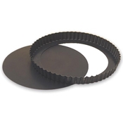 Matfer Bourgeat 11-7/8" Blued Steel Fluted Tart Mold with Removable Bottom
