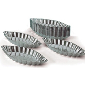 Matfer Bourgeat Small Barquette Fluted Boat Mold