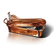Mauviel Fish Poacher and Grid with Lid Hammered Finish