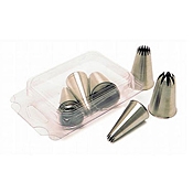Matfer Bourgeat Stainless Steel Pastry Tips Plain Shapes Set of 12