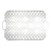 Party Essentials 19" x 13" Diamond Cut Tray with Handles