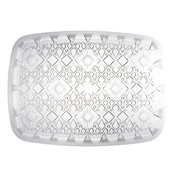 Party Essentials 22" x 16.5" Crystal Clear Diamond Cut Tray