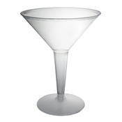 Party Essentials 2-Pc Clear Plastic Martini Glasses